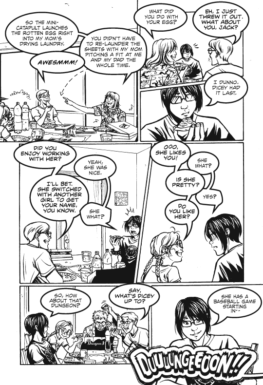 Page 39: The orcs are slain, time for pizza